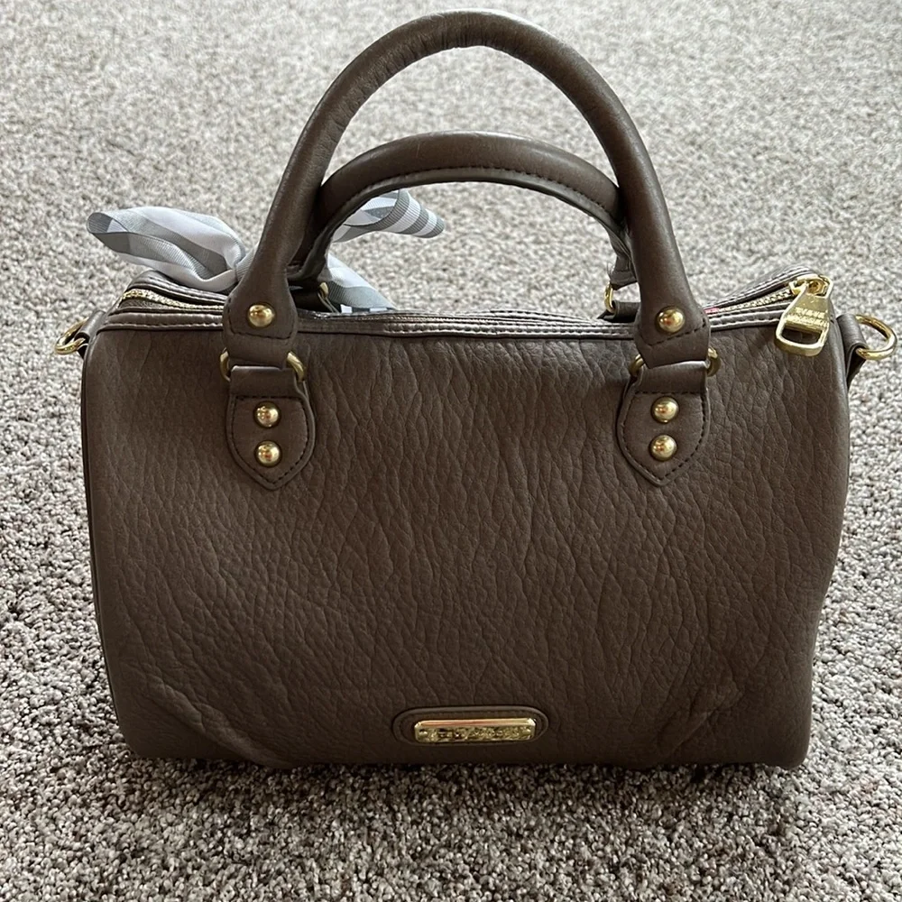 Steve Madden Dark Grey Bowler Style Purse - Picture 5 of 12